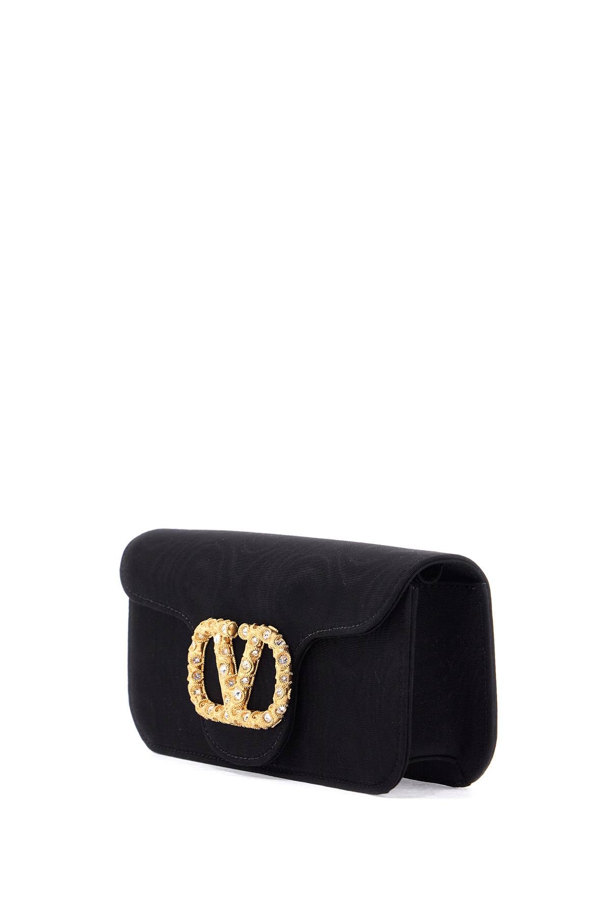 Valentino Garavani locò clutch in moire fabric