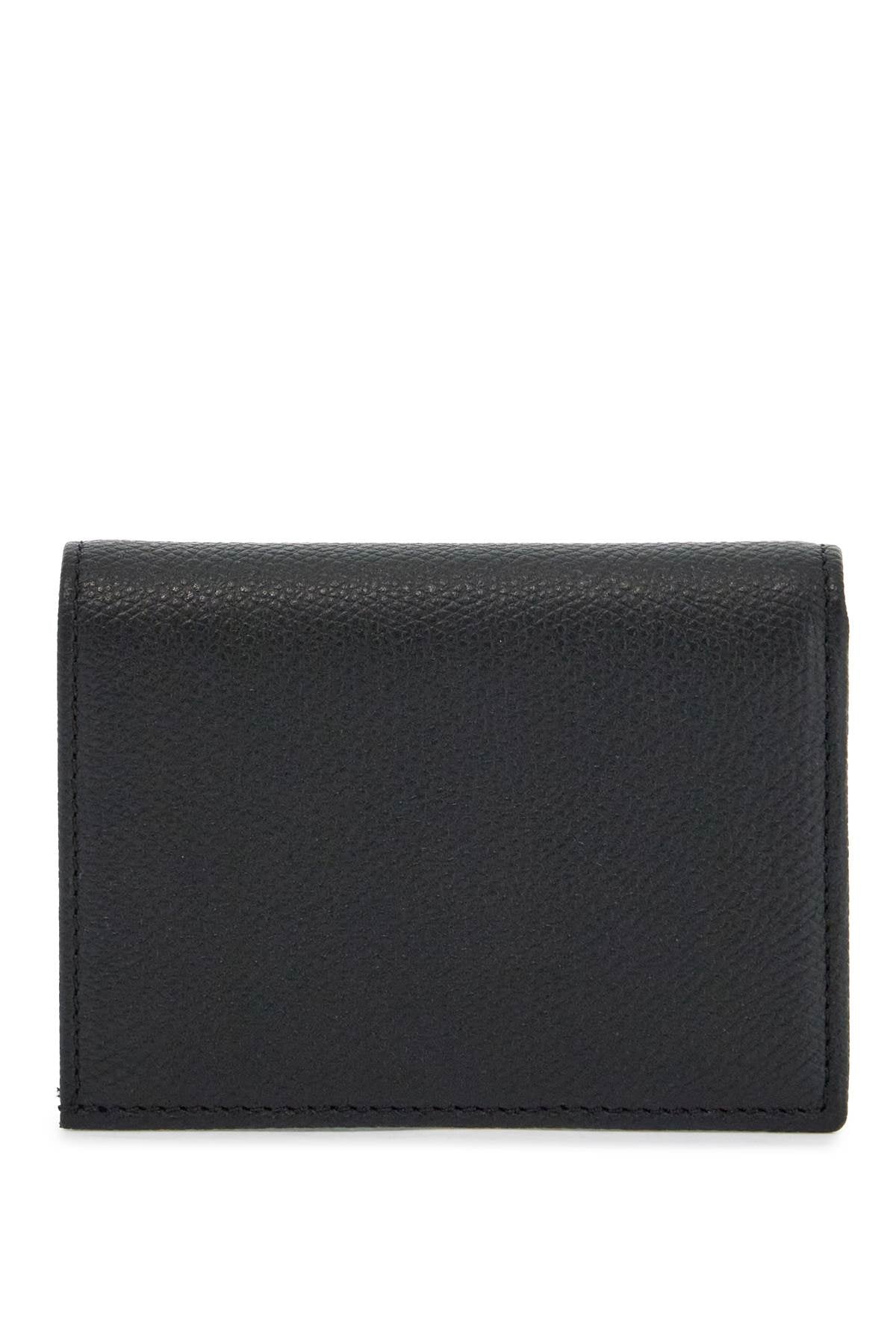 Valentino Garavani portafoglio french wallet compatto in pelle nera con patta