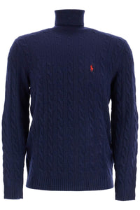 Polo Ralph Lauren high-neck wool and cashmere cable-knit pullover sweater