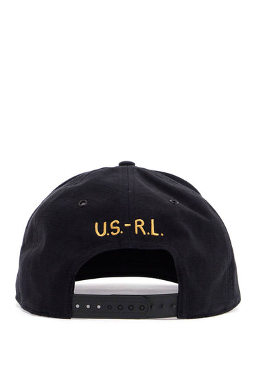 Polo Ralph Lauren black cotton cap with embroidered patch and adjustable closure