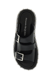 Alexander Mcqueen leather punk slides for ed