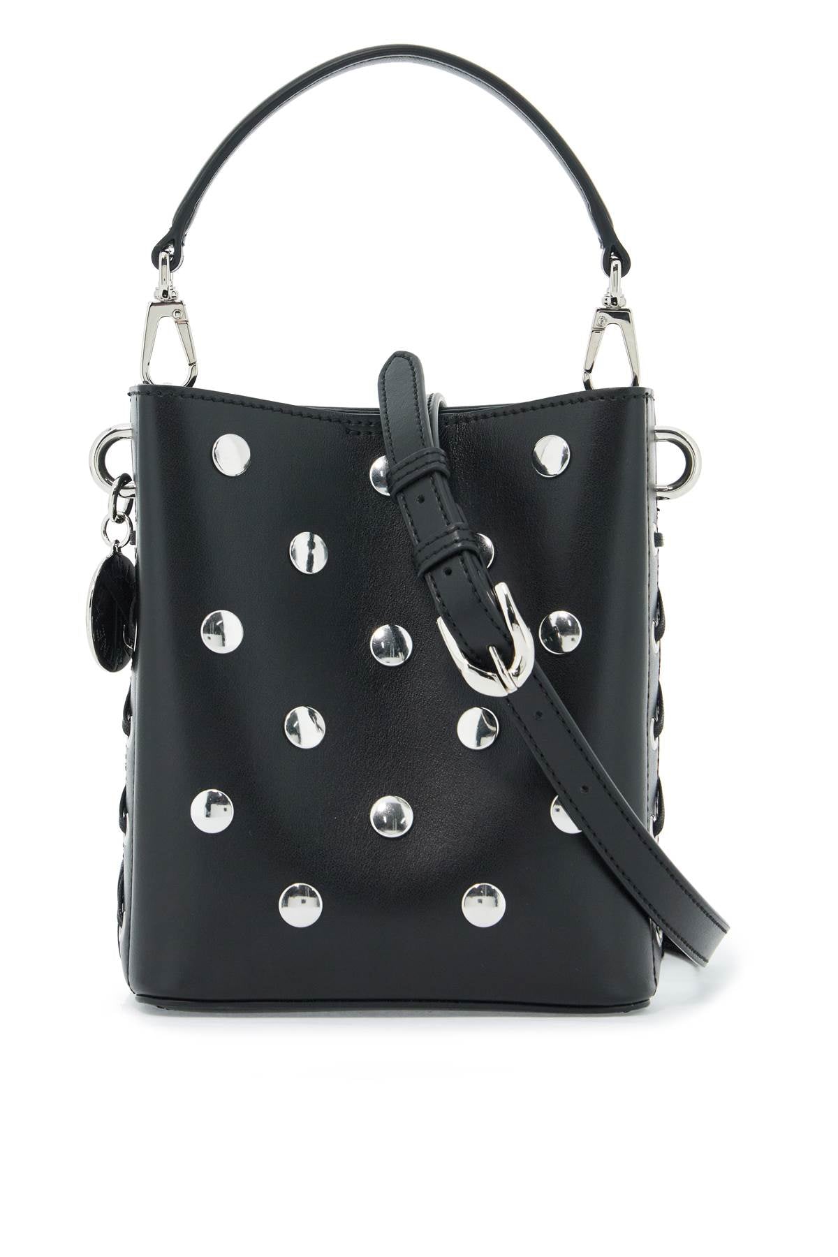 Stella McCartney mini bucket bag frayme with studs