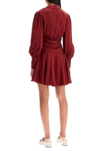 Zimmermann silk wrap mini dress with nine words