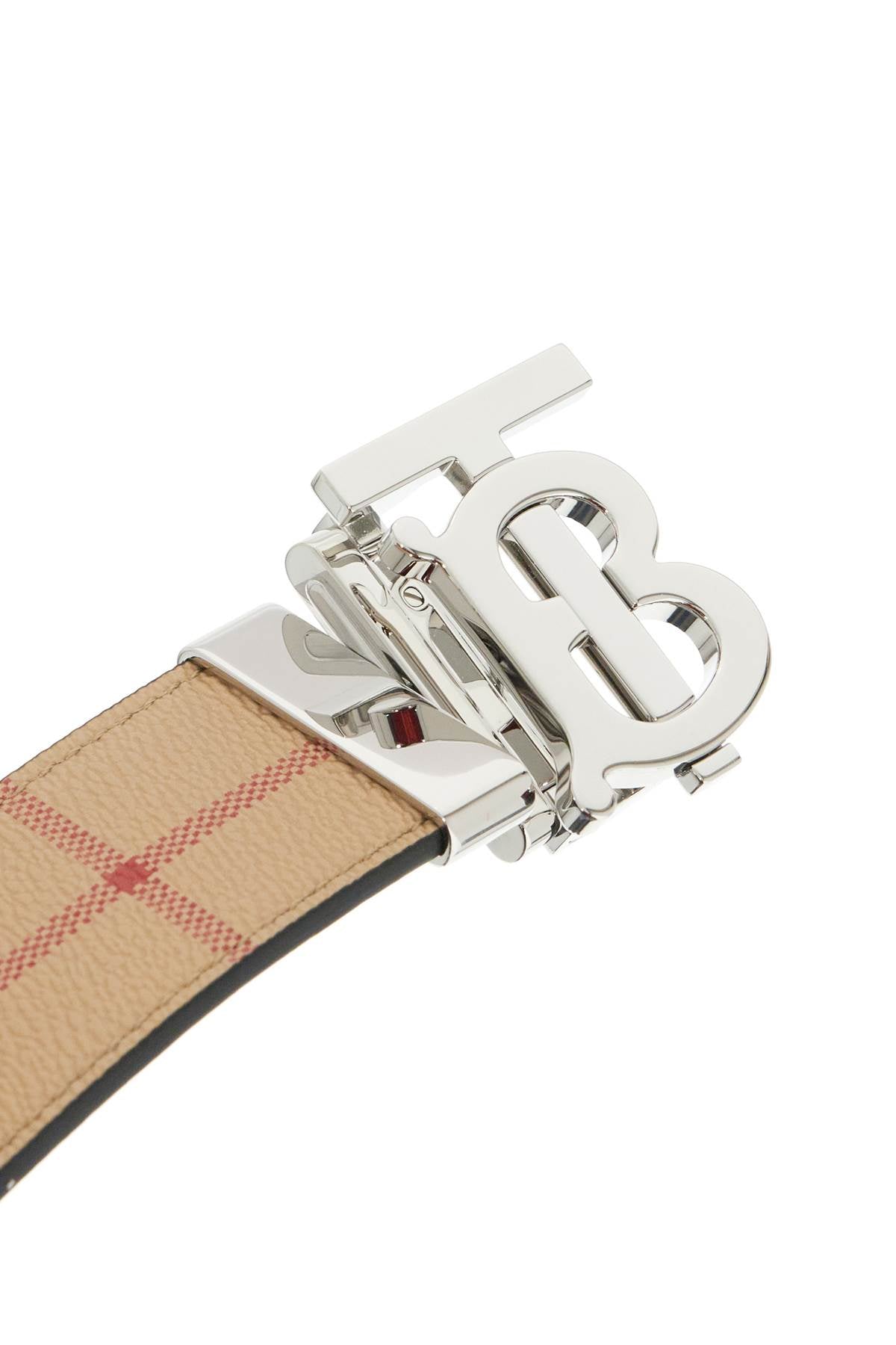 Burberry check reversibile belt