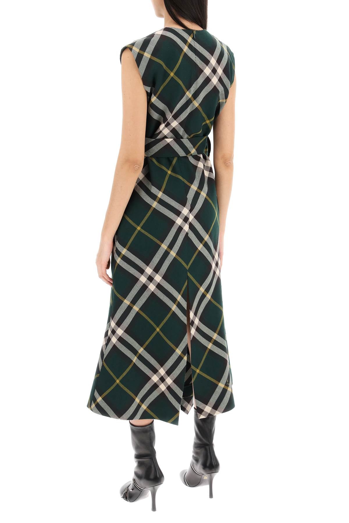 Burberry ered wool midi dress