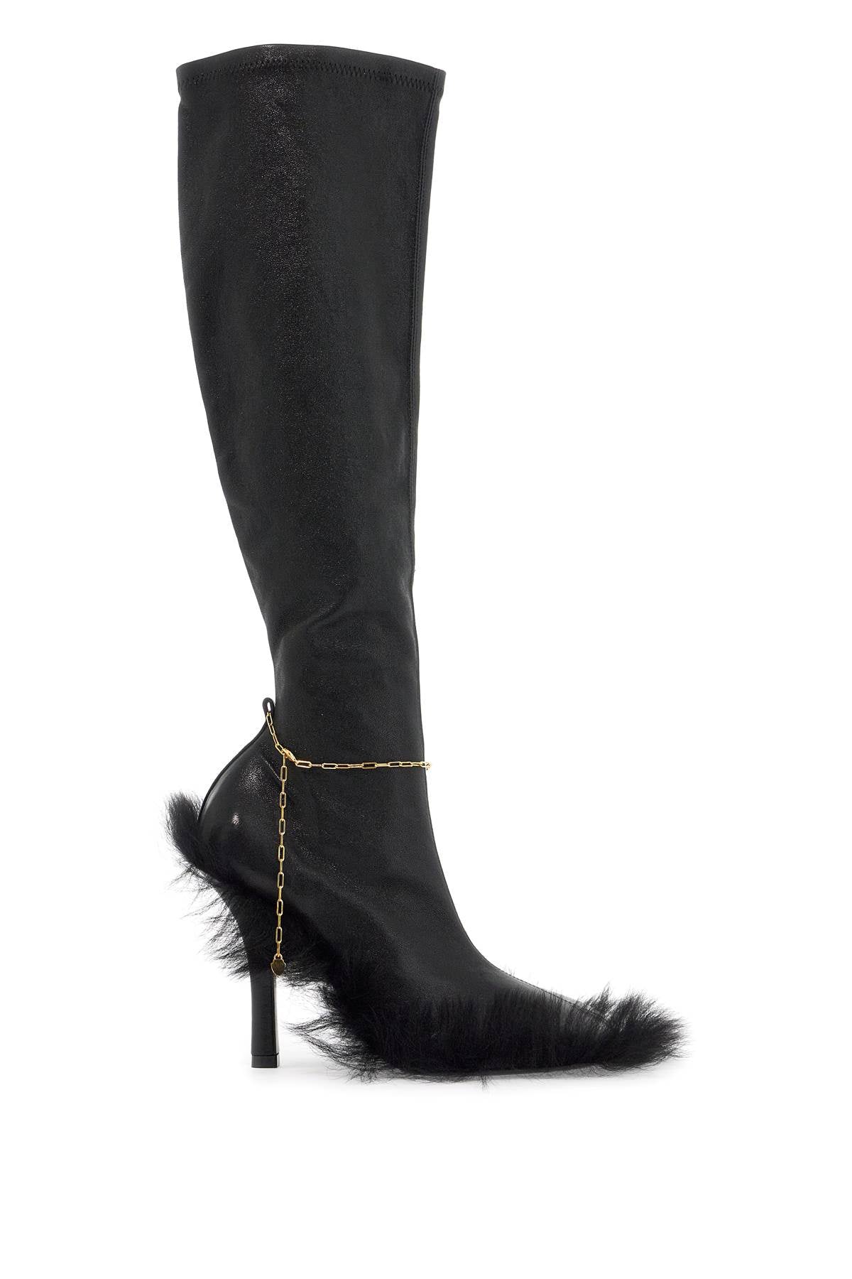 Burberry slinky leather high legging boots