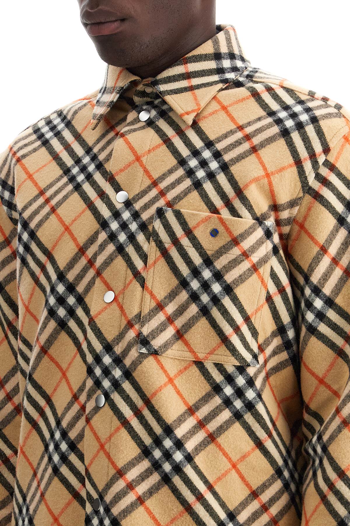 Burberry ered wool overshirt