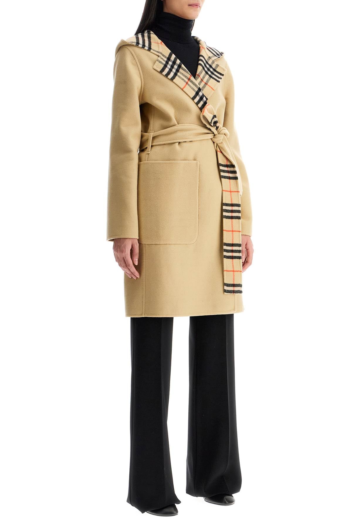 Burberry reversible wool coat with lap