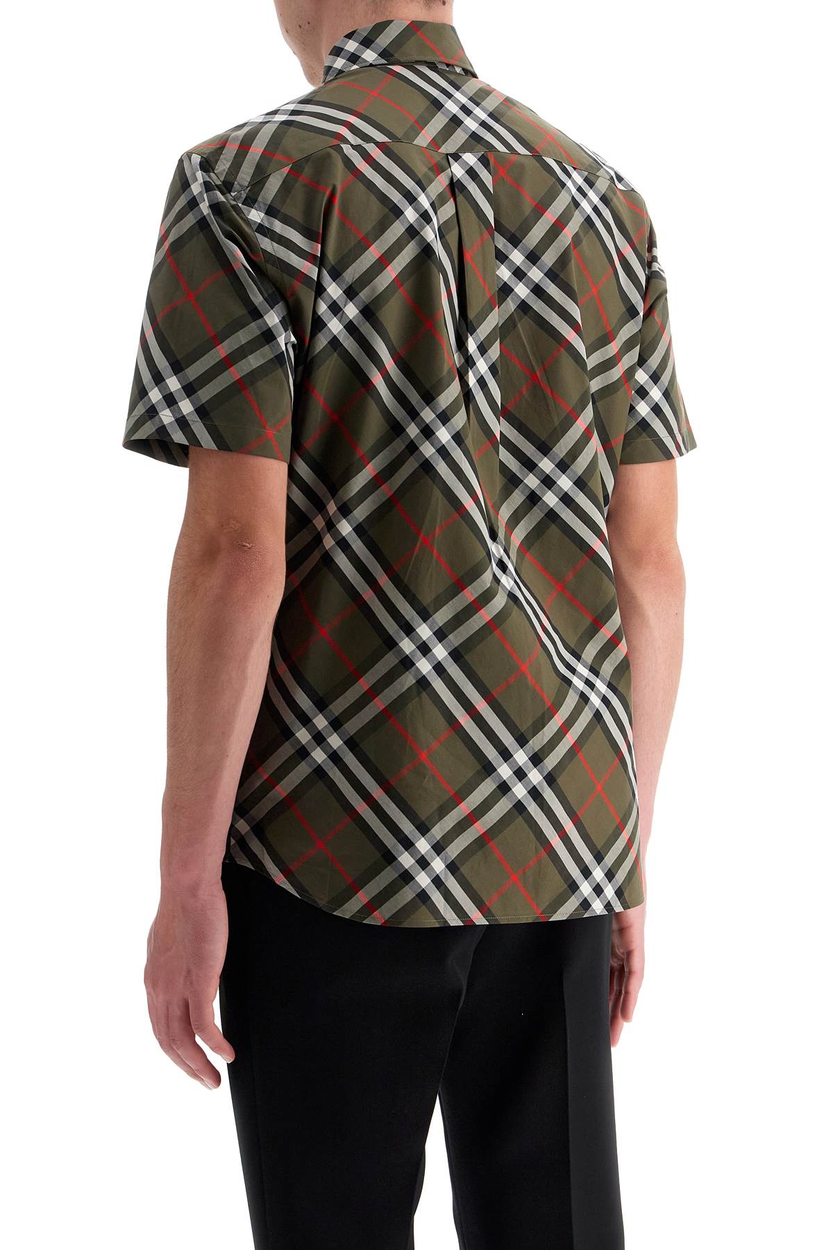 Burberry ered cotton short-sleeved shirt