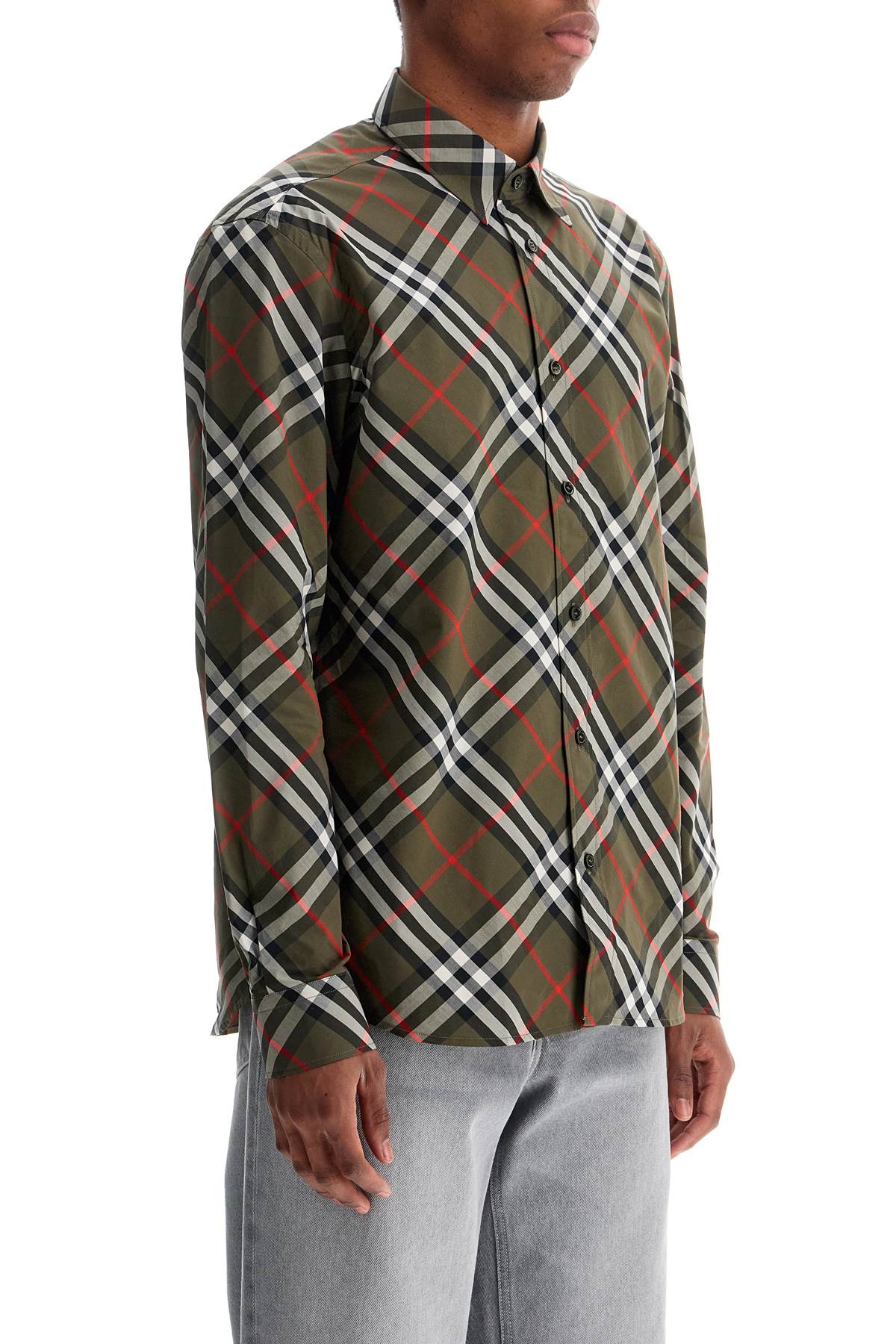 Burberry ered cotton regular fit shirt