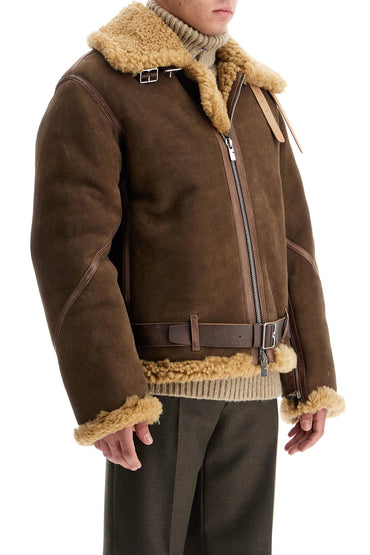 Burberry shearling aviator jacket for