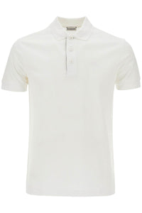 Burberry white cotton polo with embroidered logo