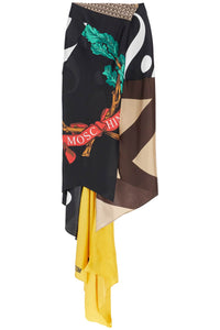 Moschino silk patchwork skirt