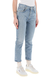 Agolde high-waisted straight cropped jeans in the