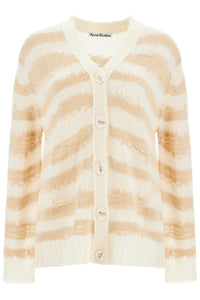 Acne Studios striped distressed cardigan with