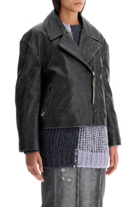 Acne Studios padded sand-colored leather jacket