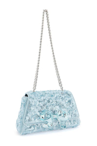 Self Portrait sequined bow mini shoulder bag