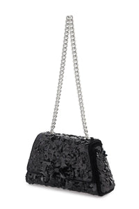 Self Portrait sequined bow mini shoulder bag