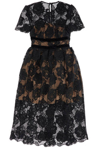 Self Portrait midi lace dress with bows