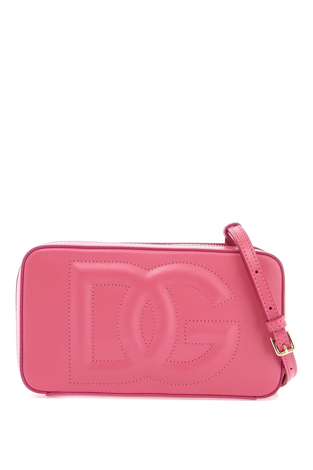 Dolce & Gabbana lilac calfskin shoulder bag with adjustable strap