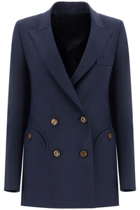 Blaze Milano navy blue virgin wool single-breasted blazer