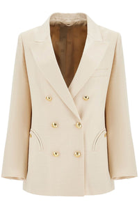 Blaze Milano ivory double-breasted viscose blazer