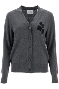 Isabel Marant Etoile karin cardigan with logo intarsia