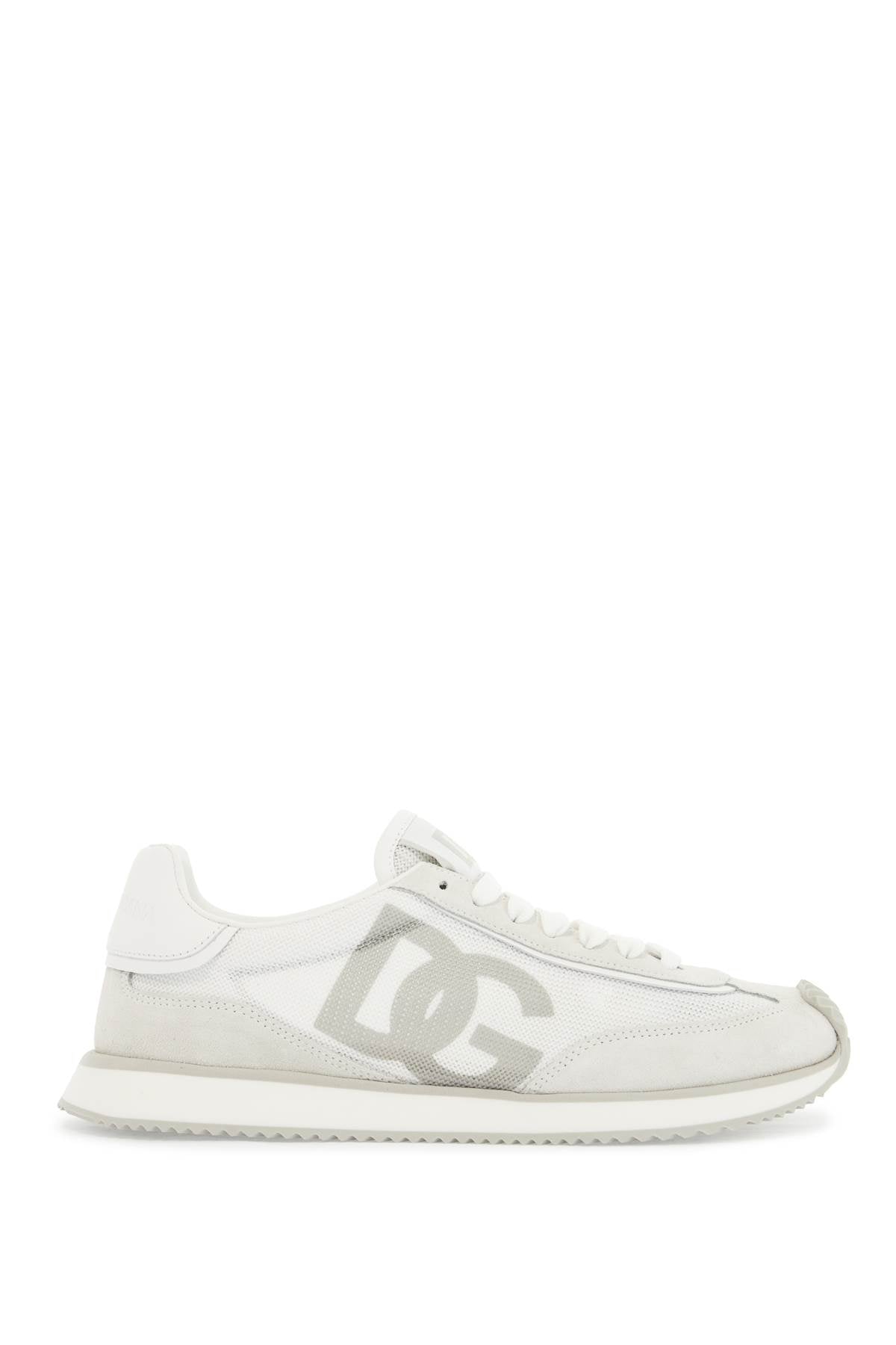 Dolce & Gabbana white leather low-top sneakers with dg logo