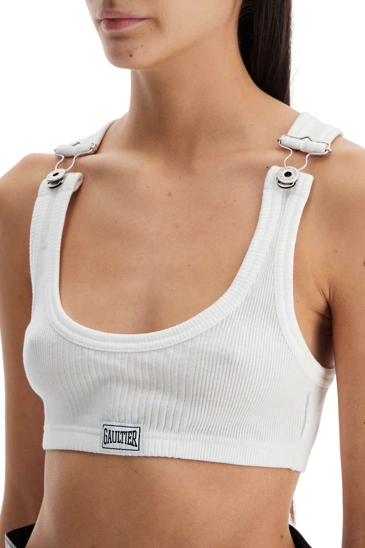 JEAN PAUL GAULTIER cropped tank top with overall-style