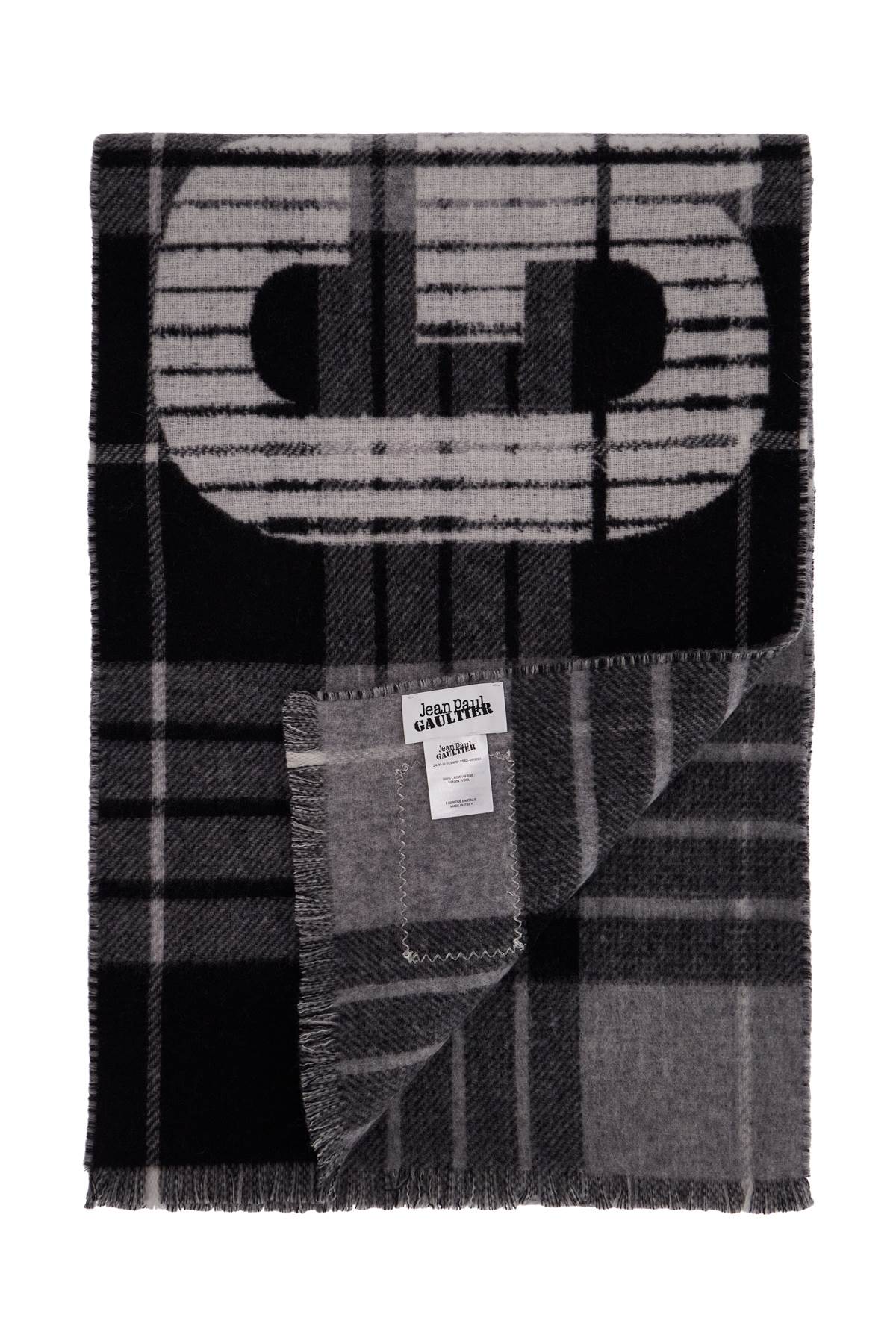 JEAN PAUL GAULTIER wool tartan scarf for