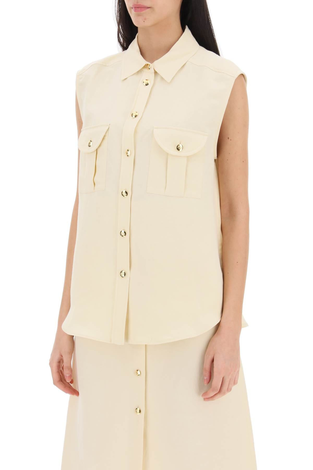 Blaze Milano savannah pekín sleeveless shirt