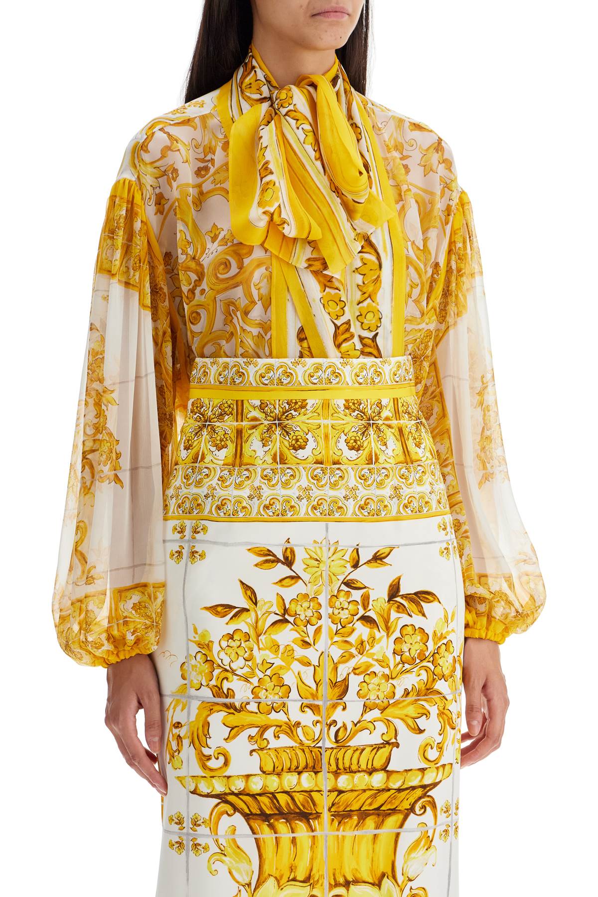 Dolce & Gabbana 'open chiffon blouse with maiol