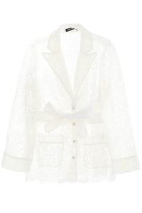 Dolce & Gabbana pajama shirt in cordonnet lace