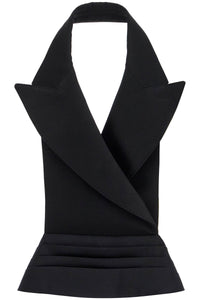 Dolce & Gabbana open-back wool and silk blend vest