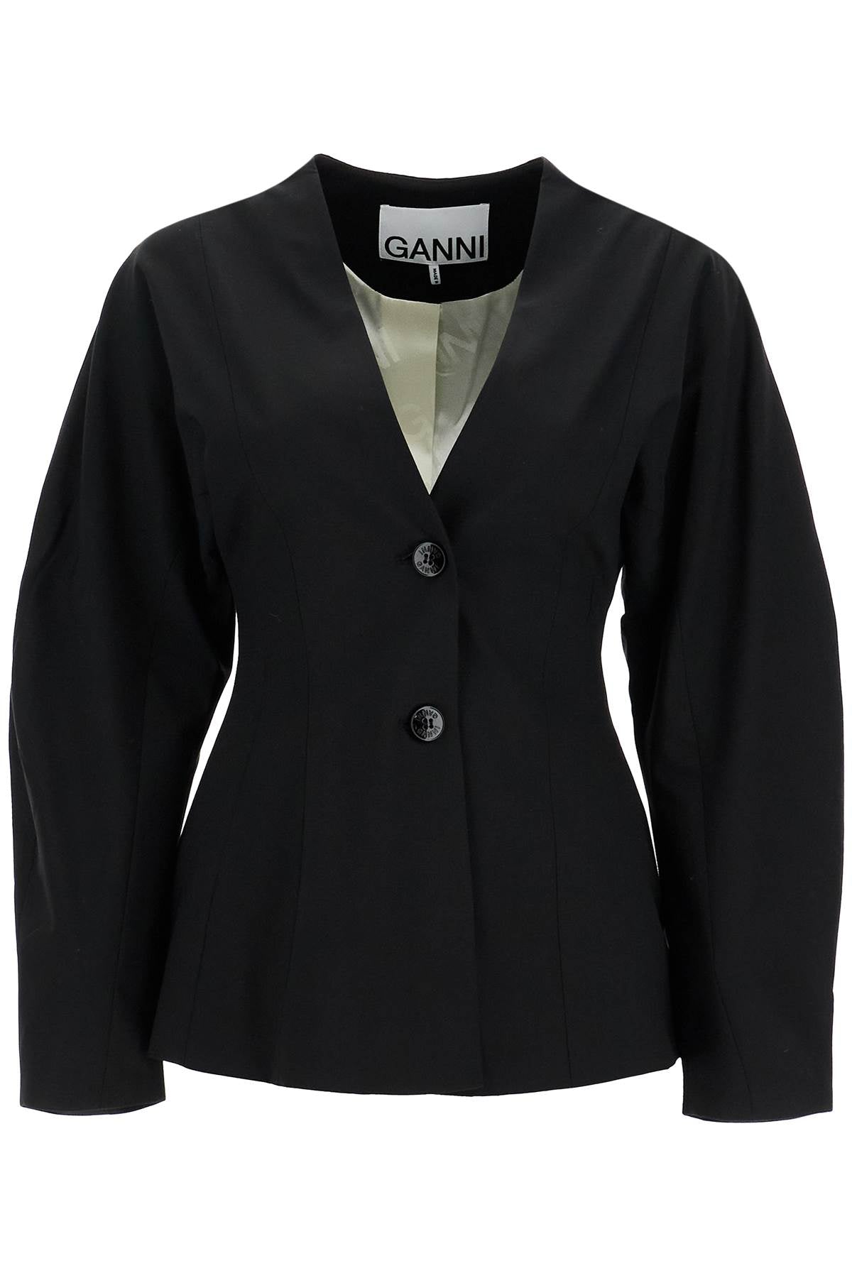 Ganni lightweight fitted jacket