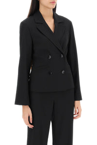 Ganni shaped double-breasted jacket