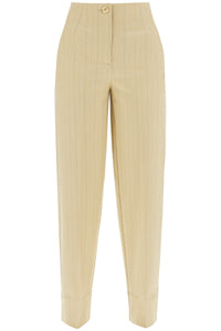 Ganni striped tapered trousers