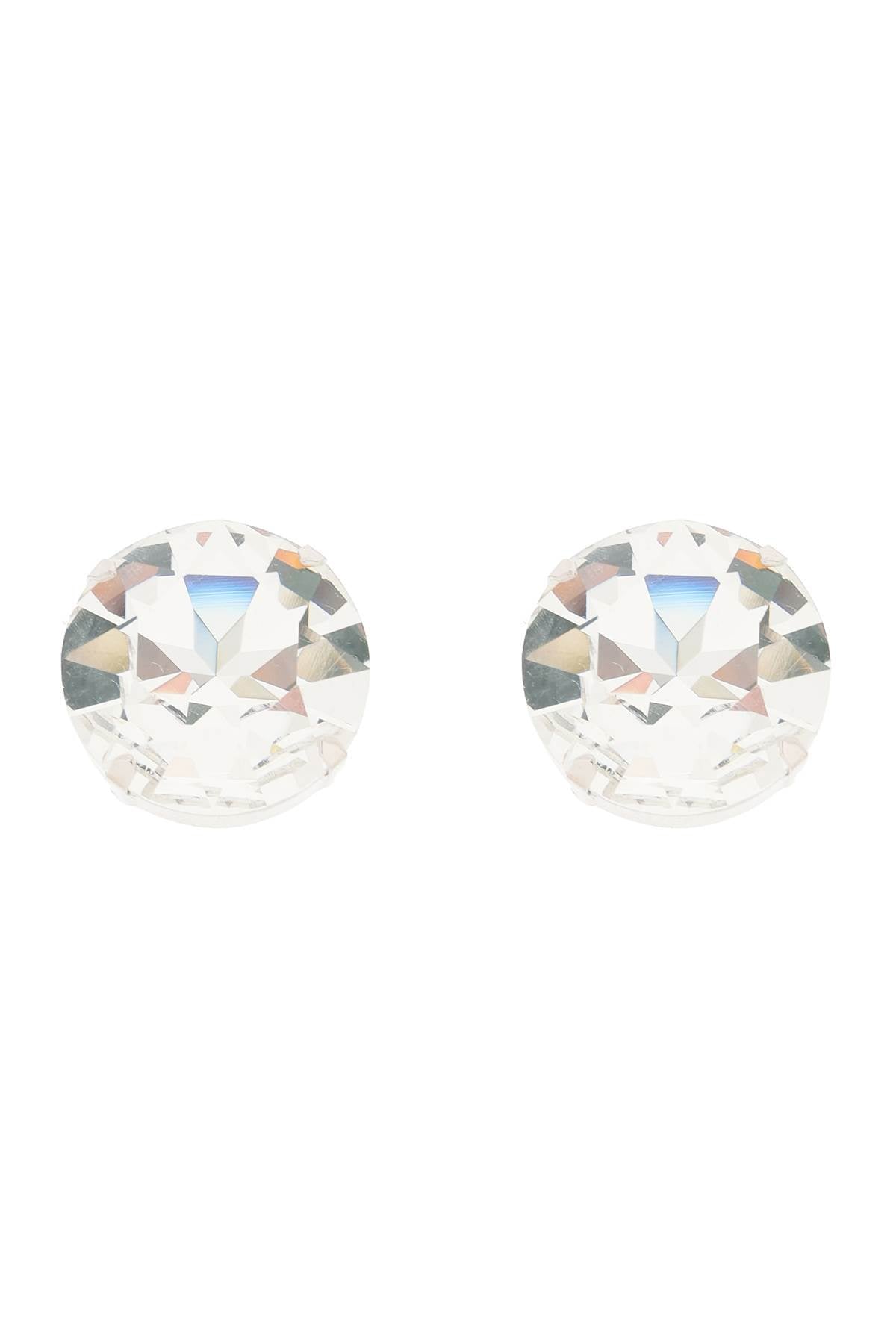 Alessandra Rich large crystal clip-on earrings