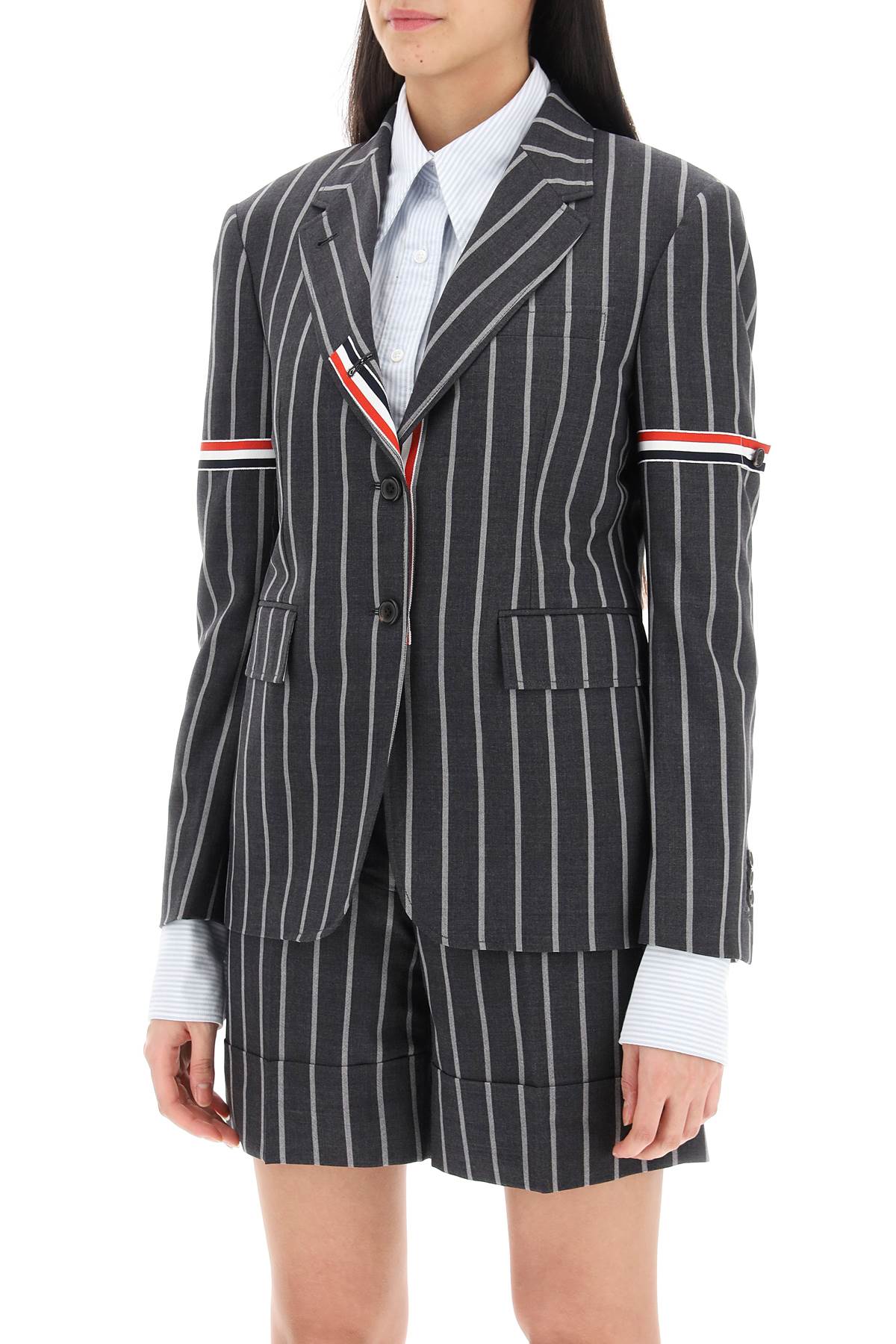 Thom Browne striped single-breasted jacket