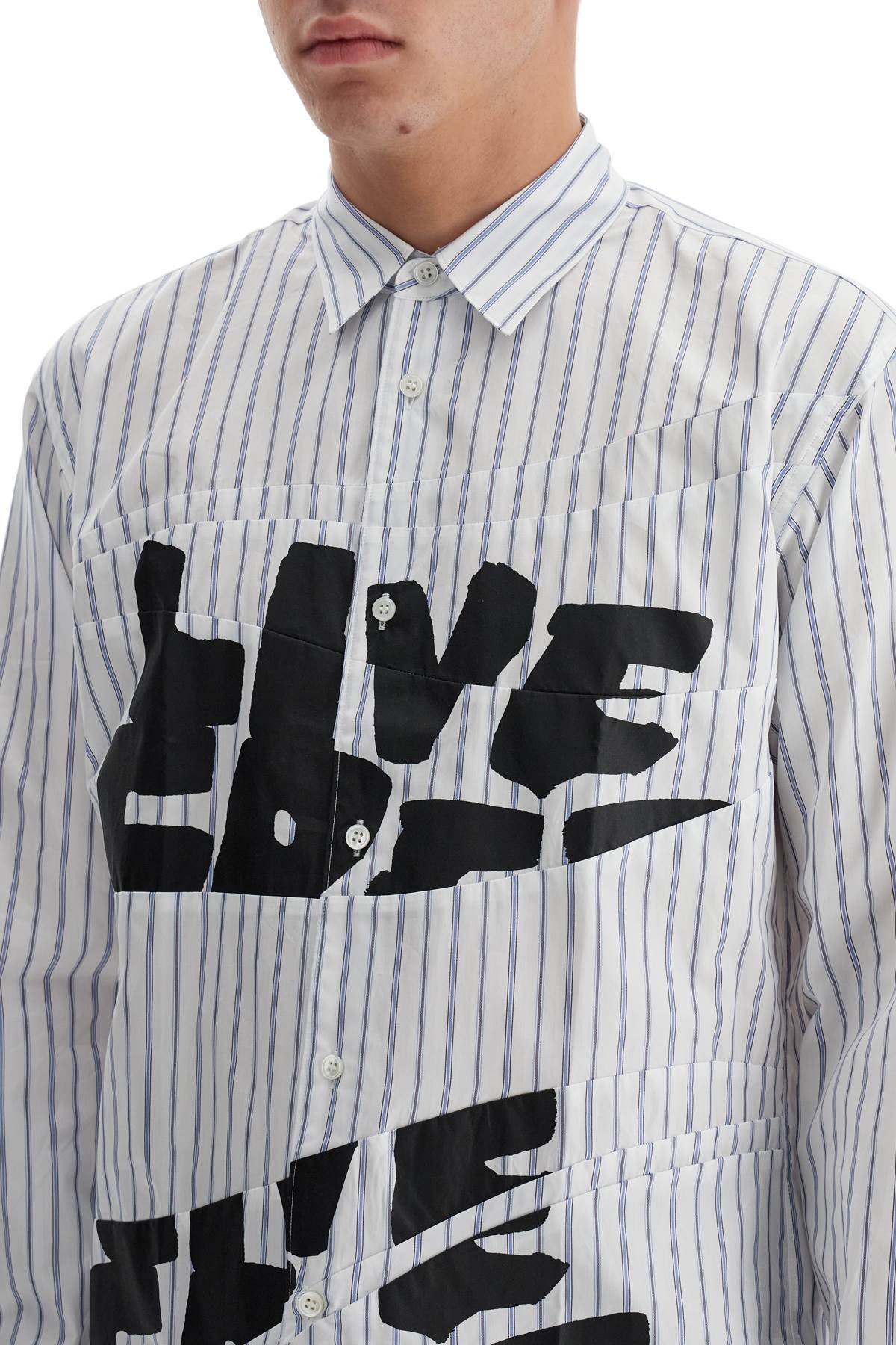 Comme Des Garcons Shirt 'live free printed shirt'