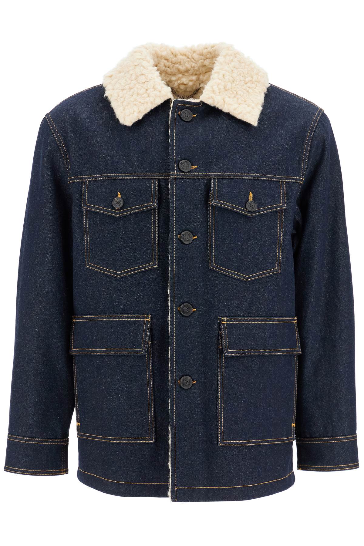 Golden Goose denim caban coat