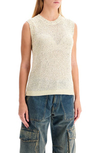 Golden Goose knitted vest with sequins embell