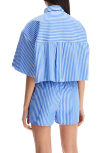 Homme Girls blue striped cotton shirt