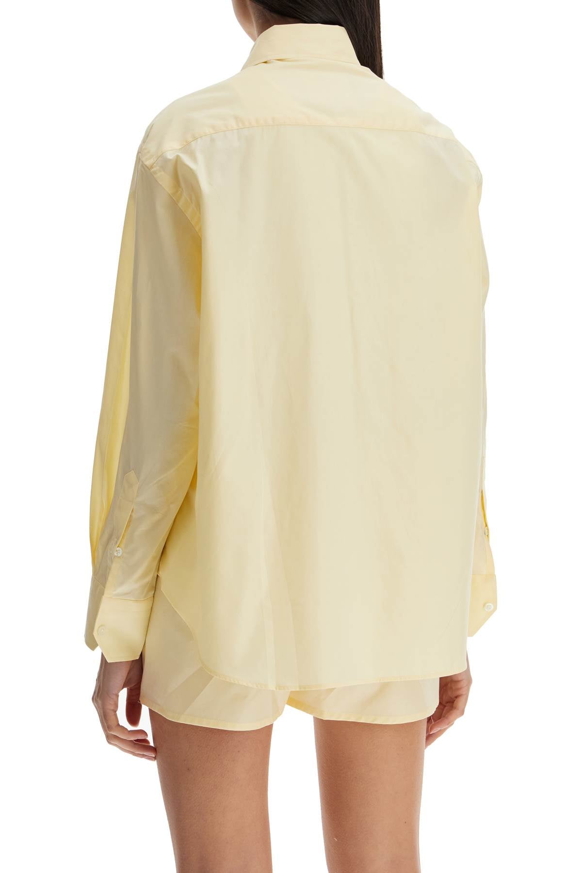 Homme Girls pale yellow cotton 70's style women's shirt