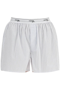 Homme Girls high-waisted beige striped cotton boxer