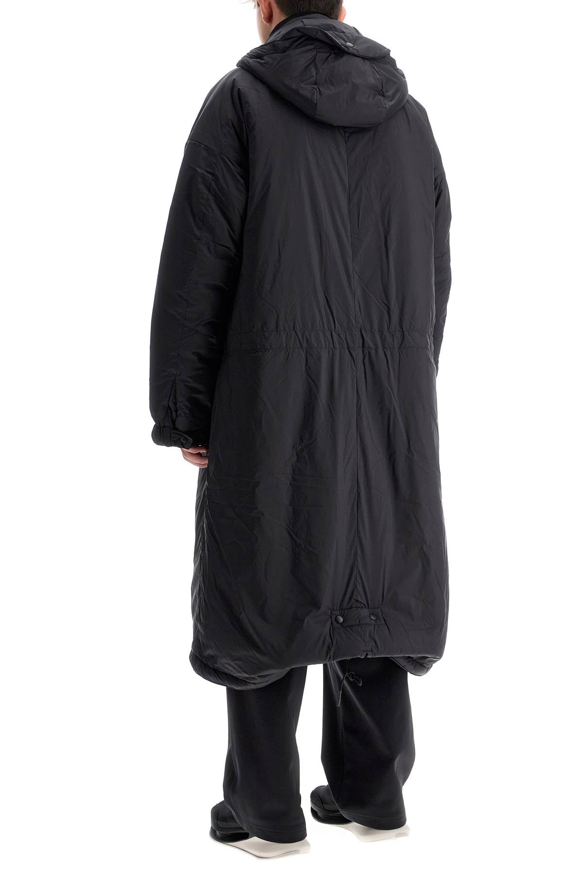 Y-3 long padded nylon parka coat