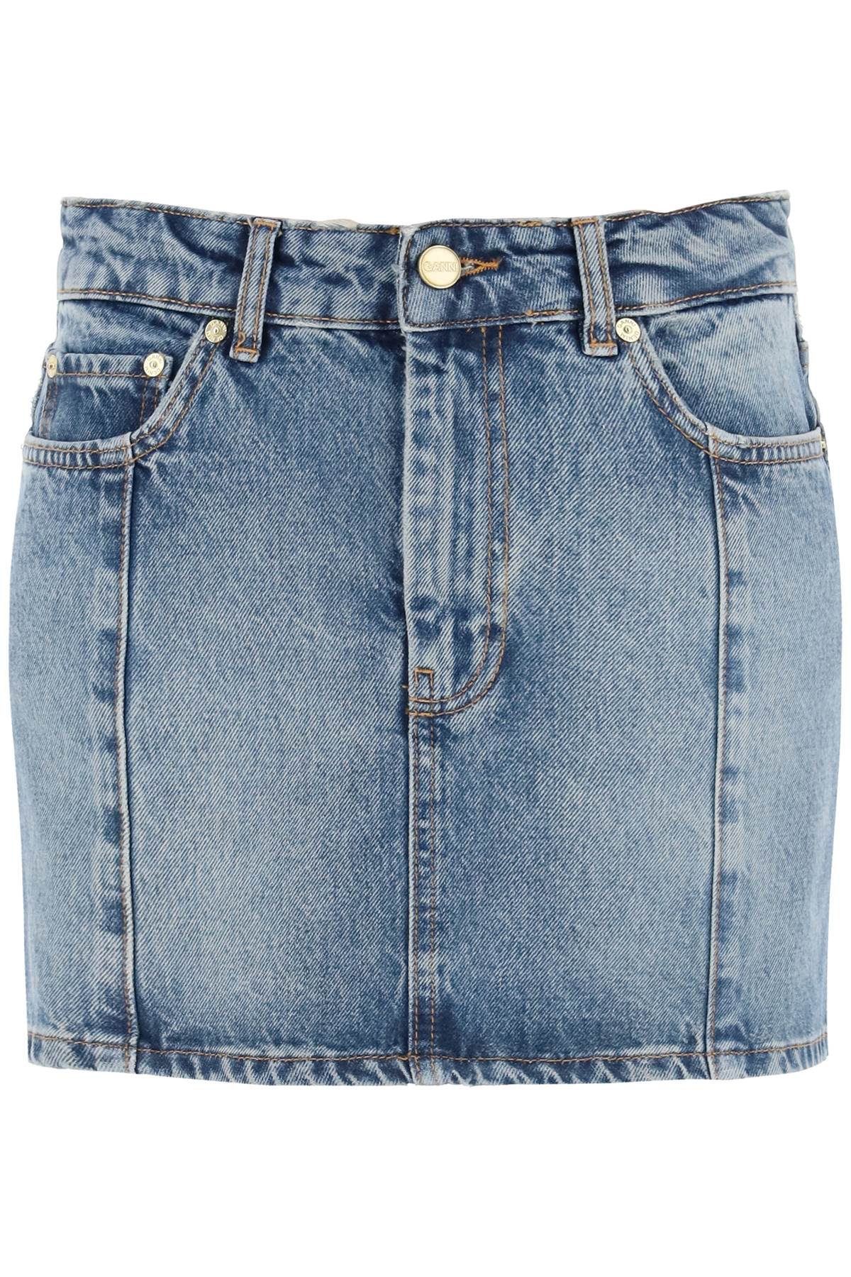 Ganni denim mini skirt