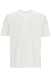 Y-3 white cotton t-shirt with wide neckline