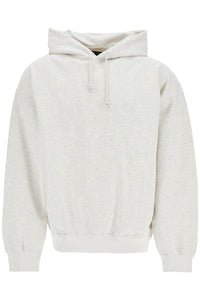 Y-3 light grey cotton and recycled polyester hoodie for men