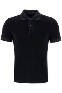 Tom Ford black cotton solid polo